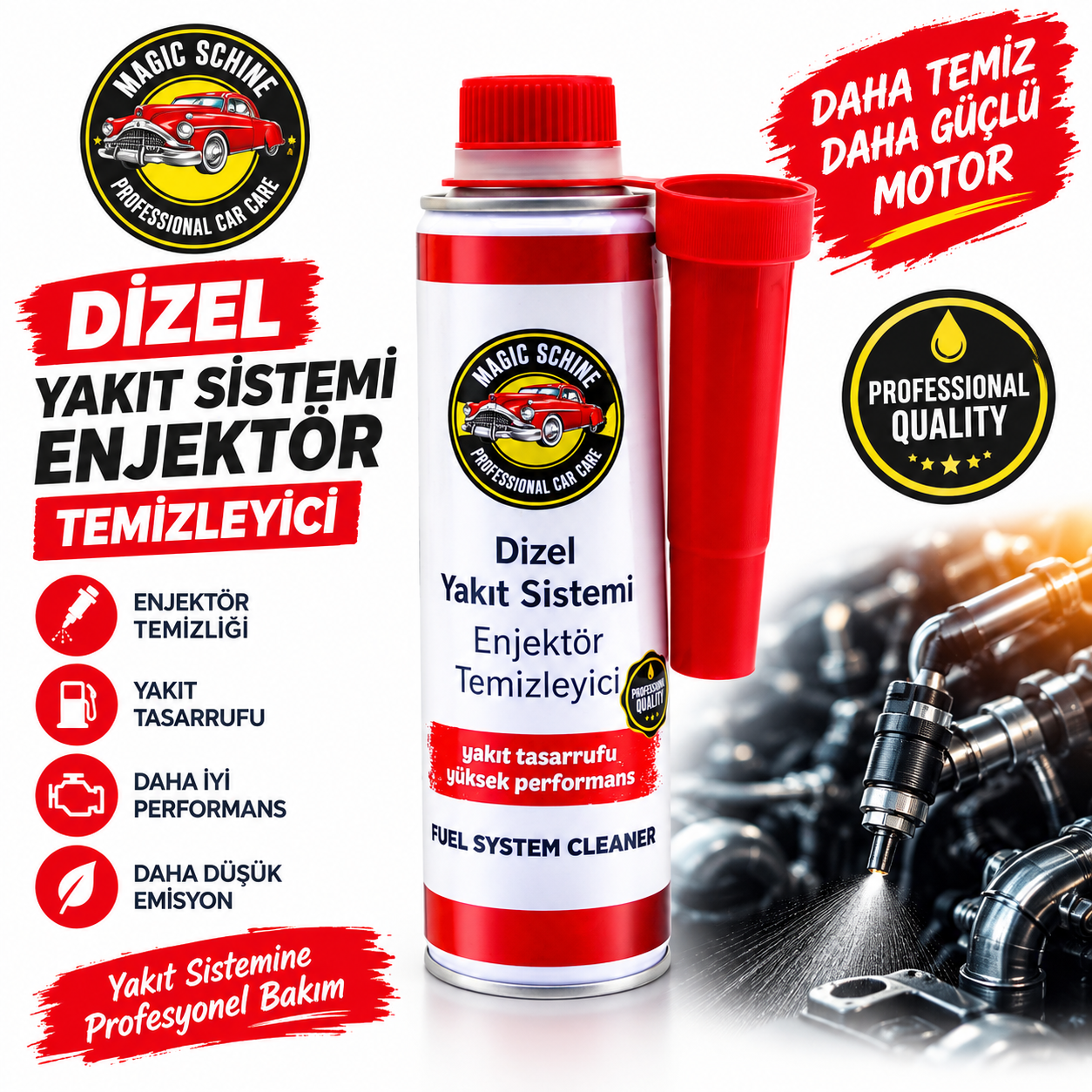 300 ml Dizel Yakıt Sistemi Enjektör Temizleyici