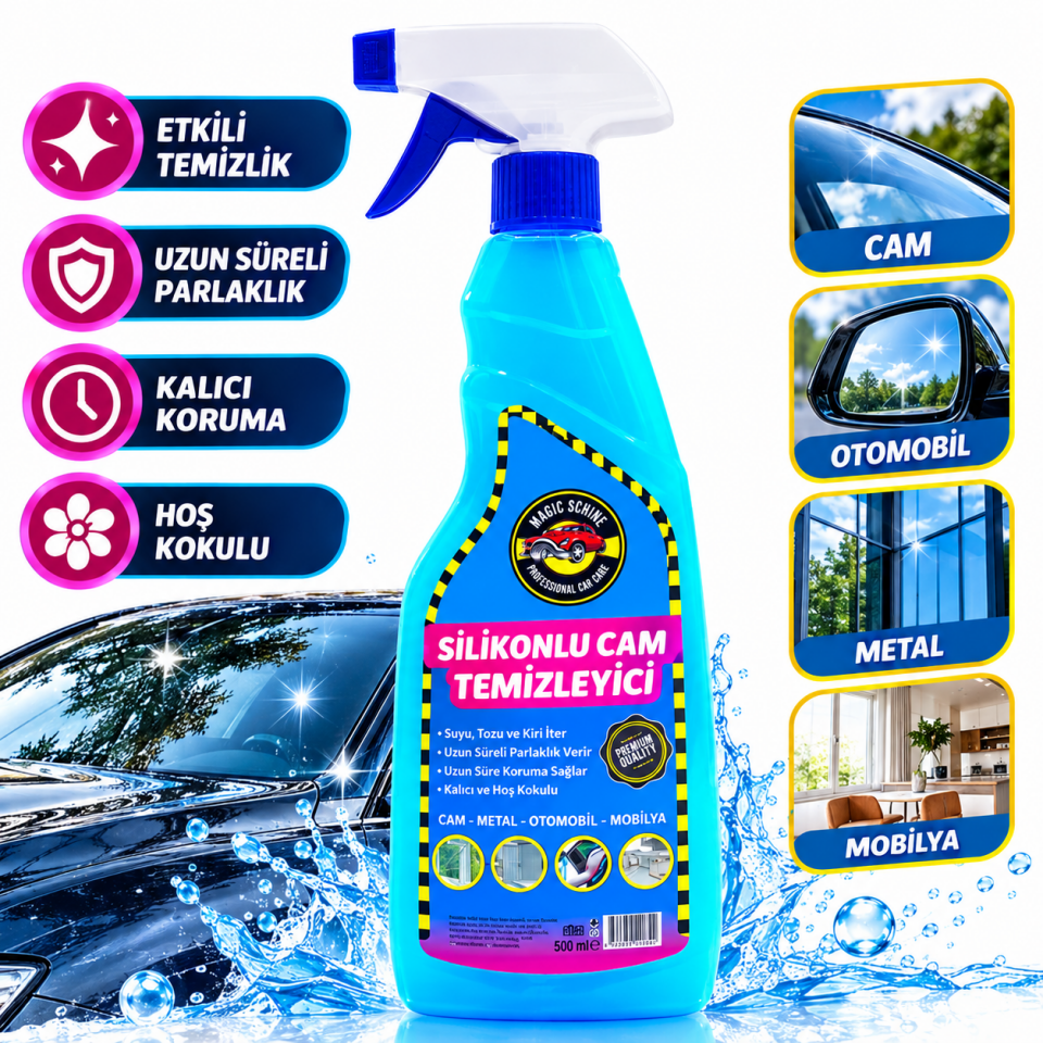Silikonlu Cam Temizleyici 500 ml