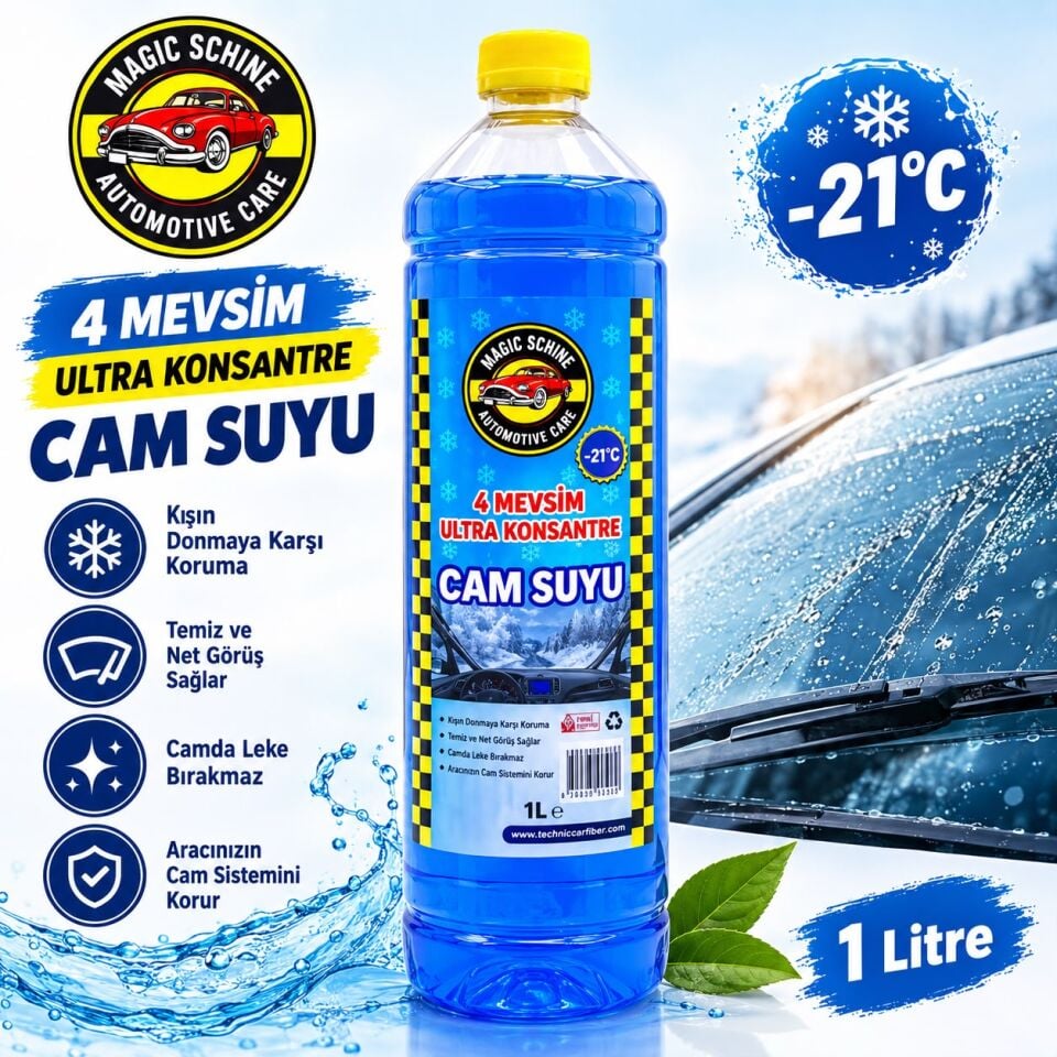 Cam Suyu Antifrizli Şampuanlı 1 litre