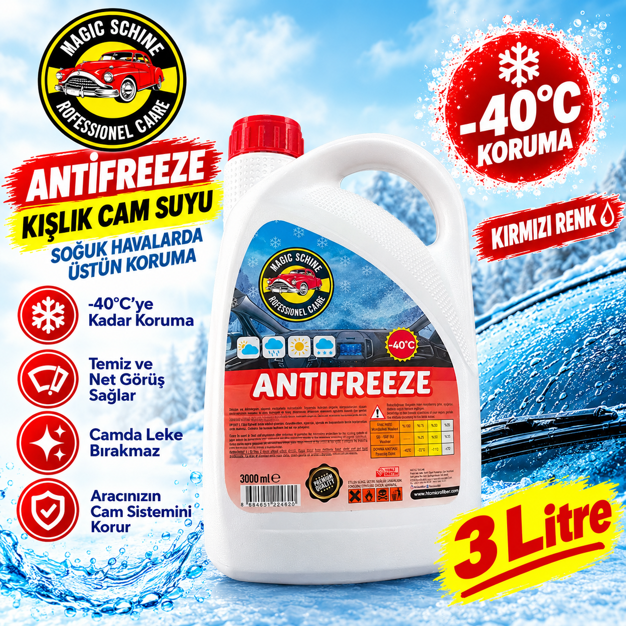 -40° Organik Kırmızı Antifriz 3 litre