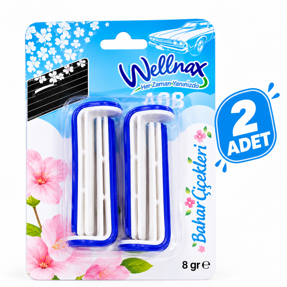 2'li Klips Oto Klima Kokusu 8 gr-Bahar Çiçekleri