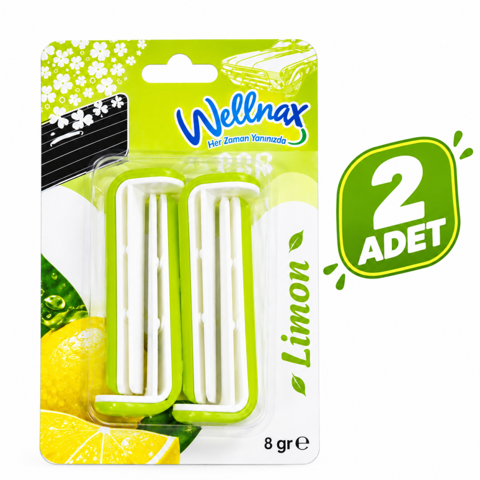 2'li Klips Oto Klima Kokusu 8 gr-Limon