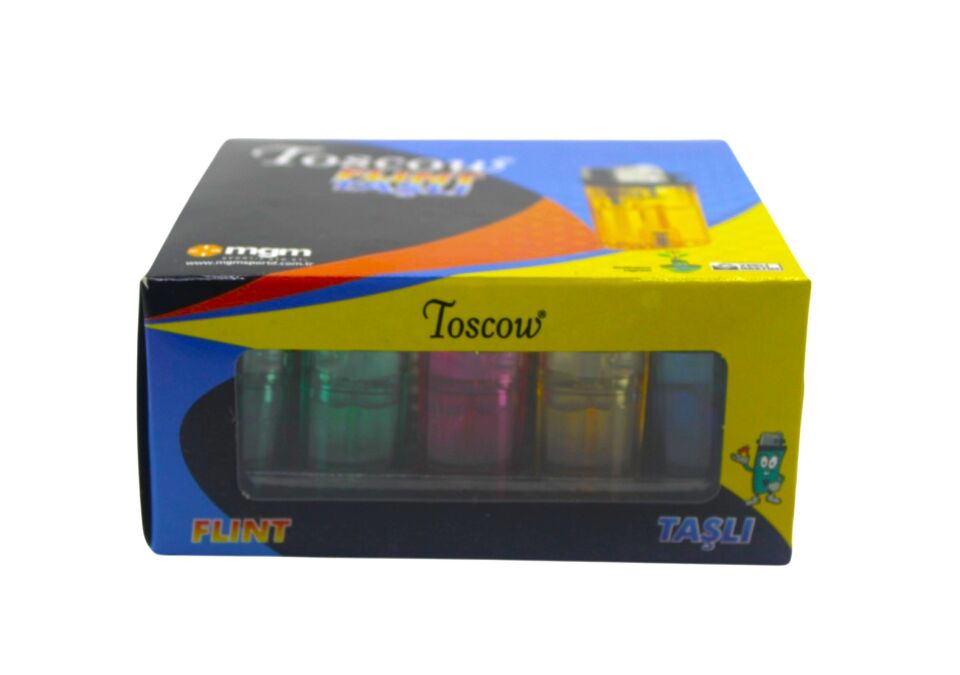 Toscow Flint Taşlı Doldurulabilir Çakmak Renkli 1 pk. 50 Adet