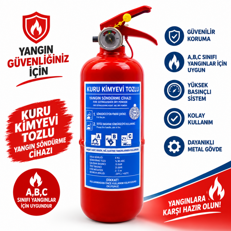 1 KG Yangın Söndürme Tüpü