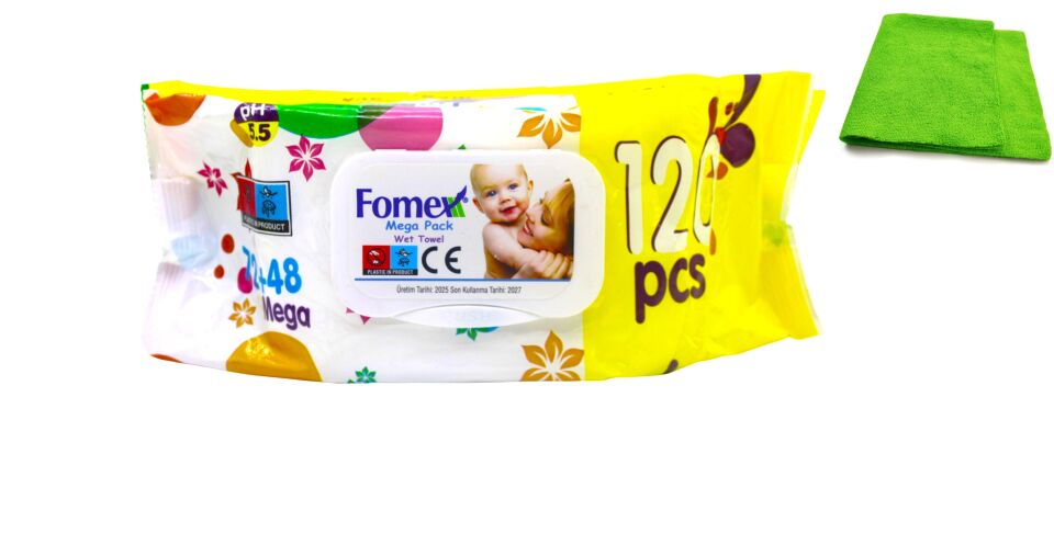 Magic Schine 120 'li Islak Mendil + 40*40 Microfiber Havl Bez SET