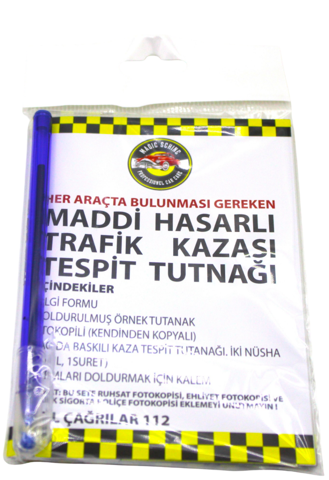 Magic Schine  Kaza Tespit Tutanağı Otokopili