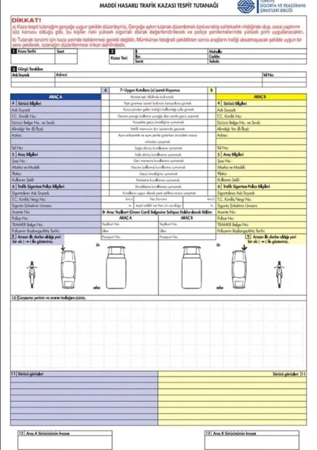 Magic Schine  Kaza Tespit Tutanağı Otokopili