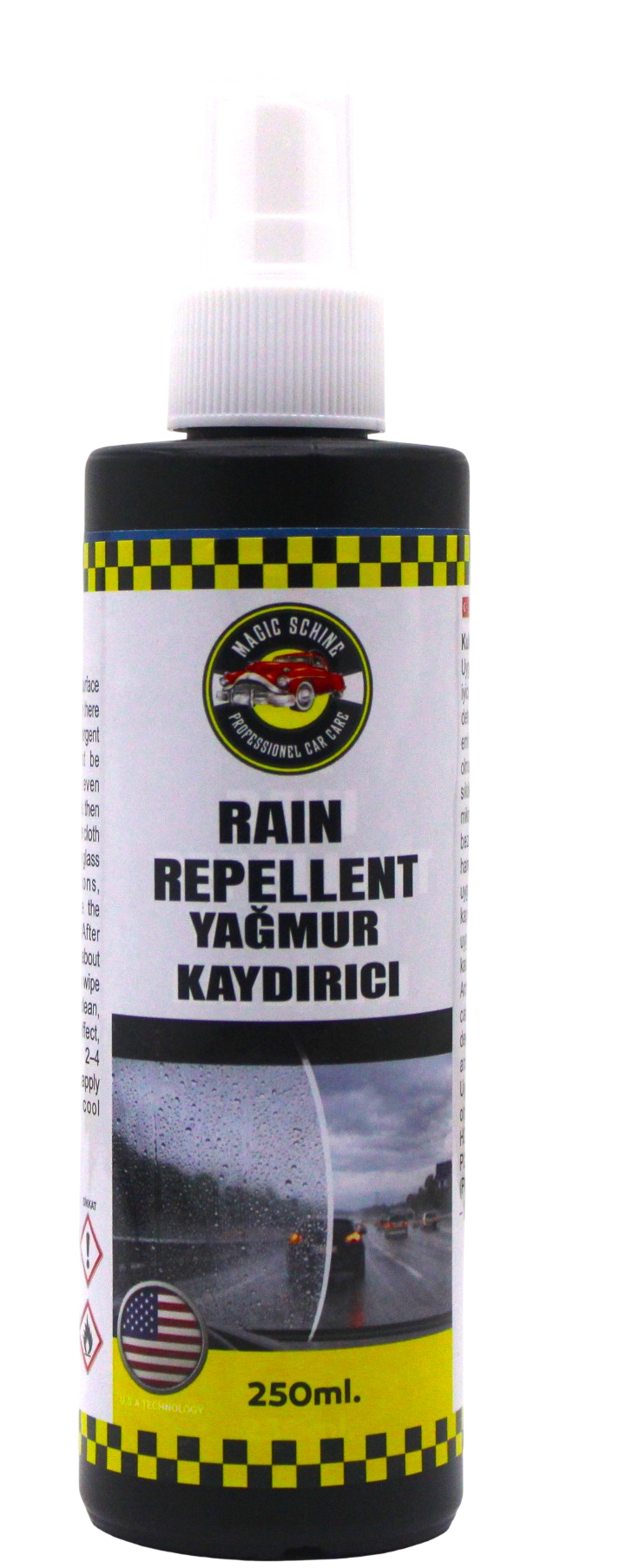 Magic Schine Yağmur Kaydırıcı 250 ml(Oto Ayna Kask Cam su İtici)