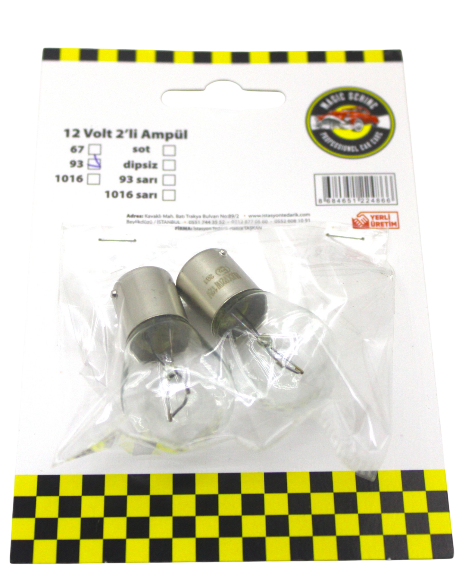 Magic Schine 12v 21 W 93 No  Ampul 2'li (2 Adet)