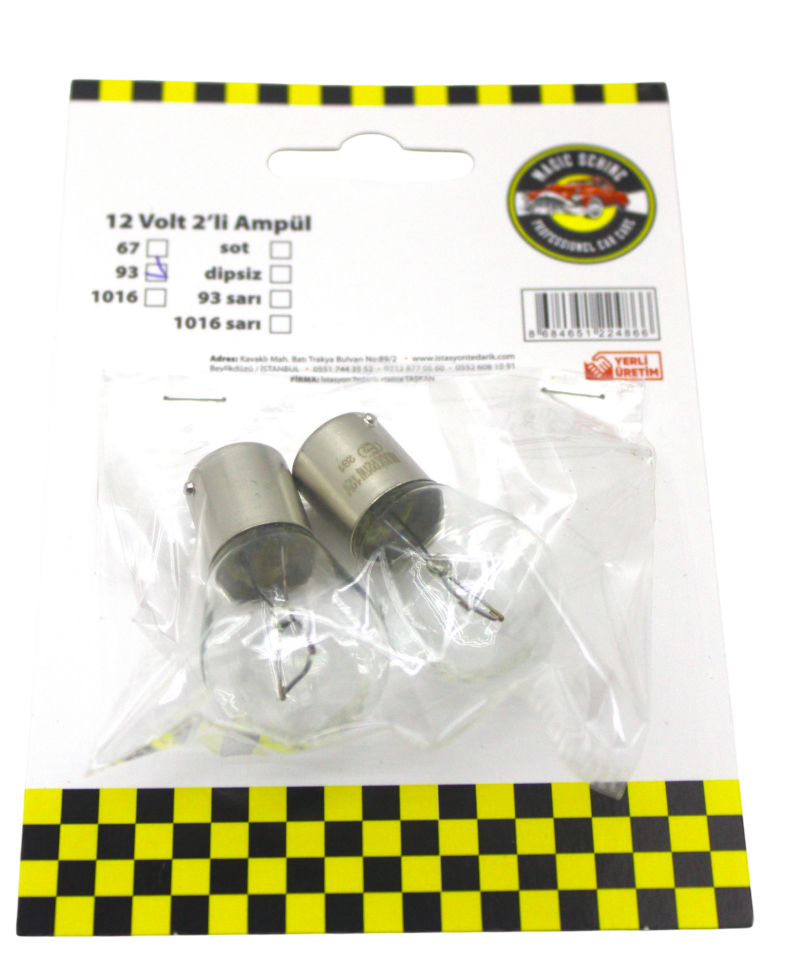 Magic Schine 12v 21 W 93 No  Ampul 2'li (2 Adet)