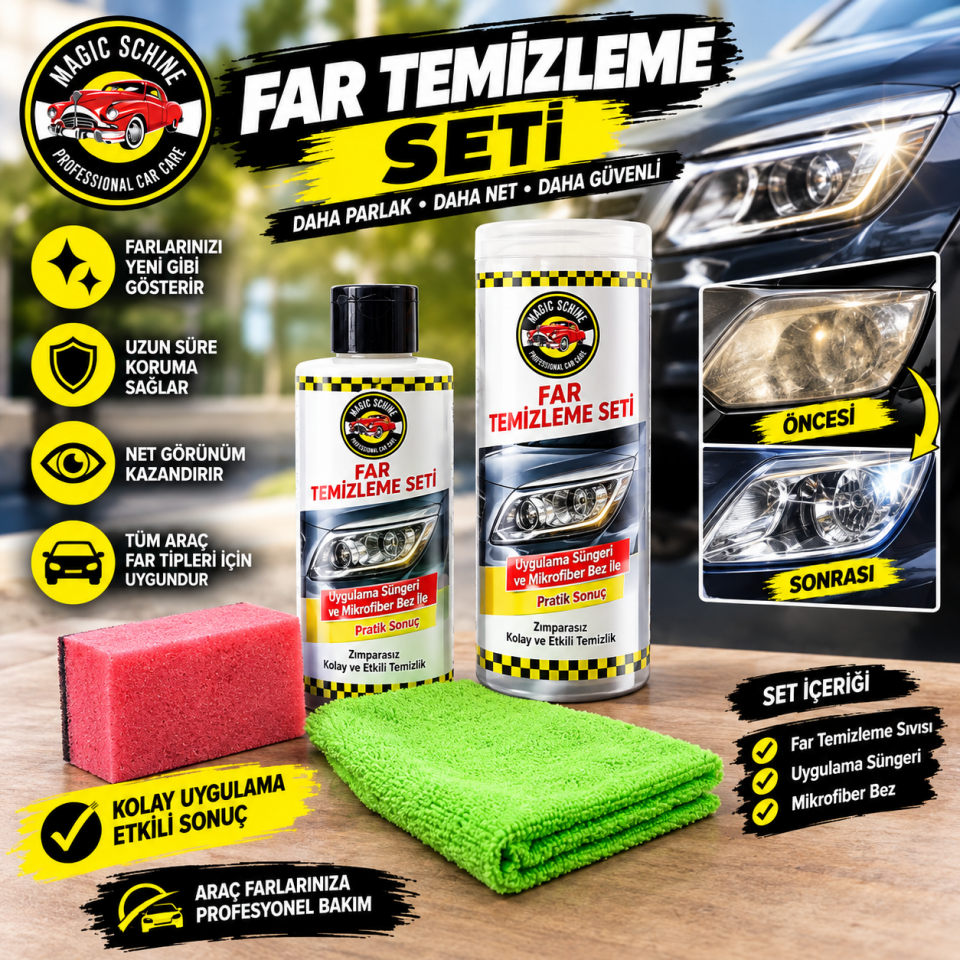 Oto Far Temizleyici Seti 200 gr