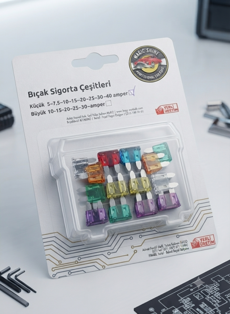 Magic Schine Bıçak Sigorta Seti 10'lu Büyük Sigorta