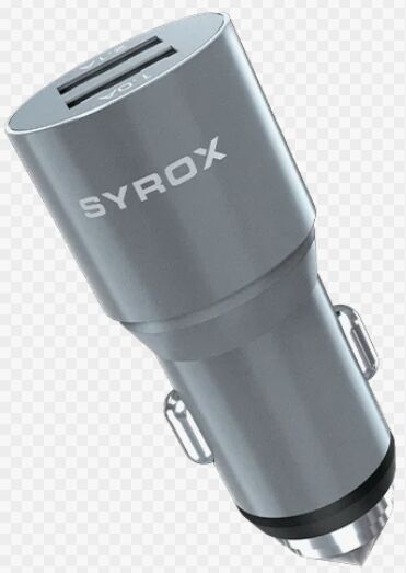 Syrox 3,1 Çift Girişli METAL Araç Şarj Başlığı