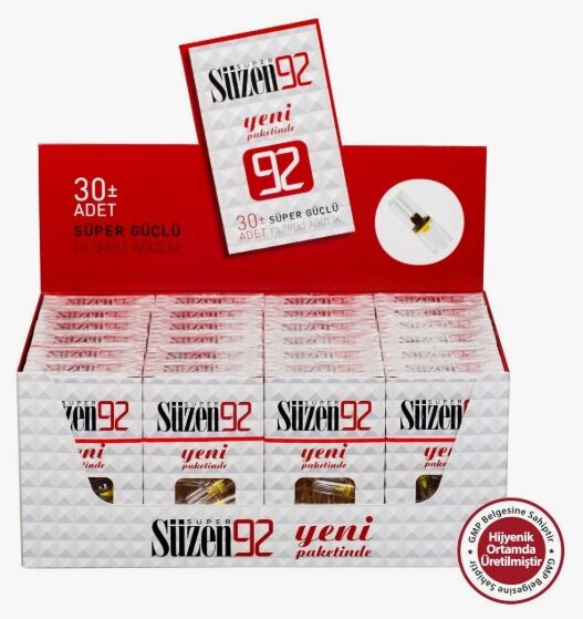 Süzen92 Sigara Ağızlığı 1 Pk. 30 Adet  1 Koli 24 Pk.