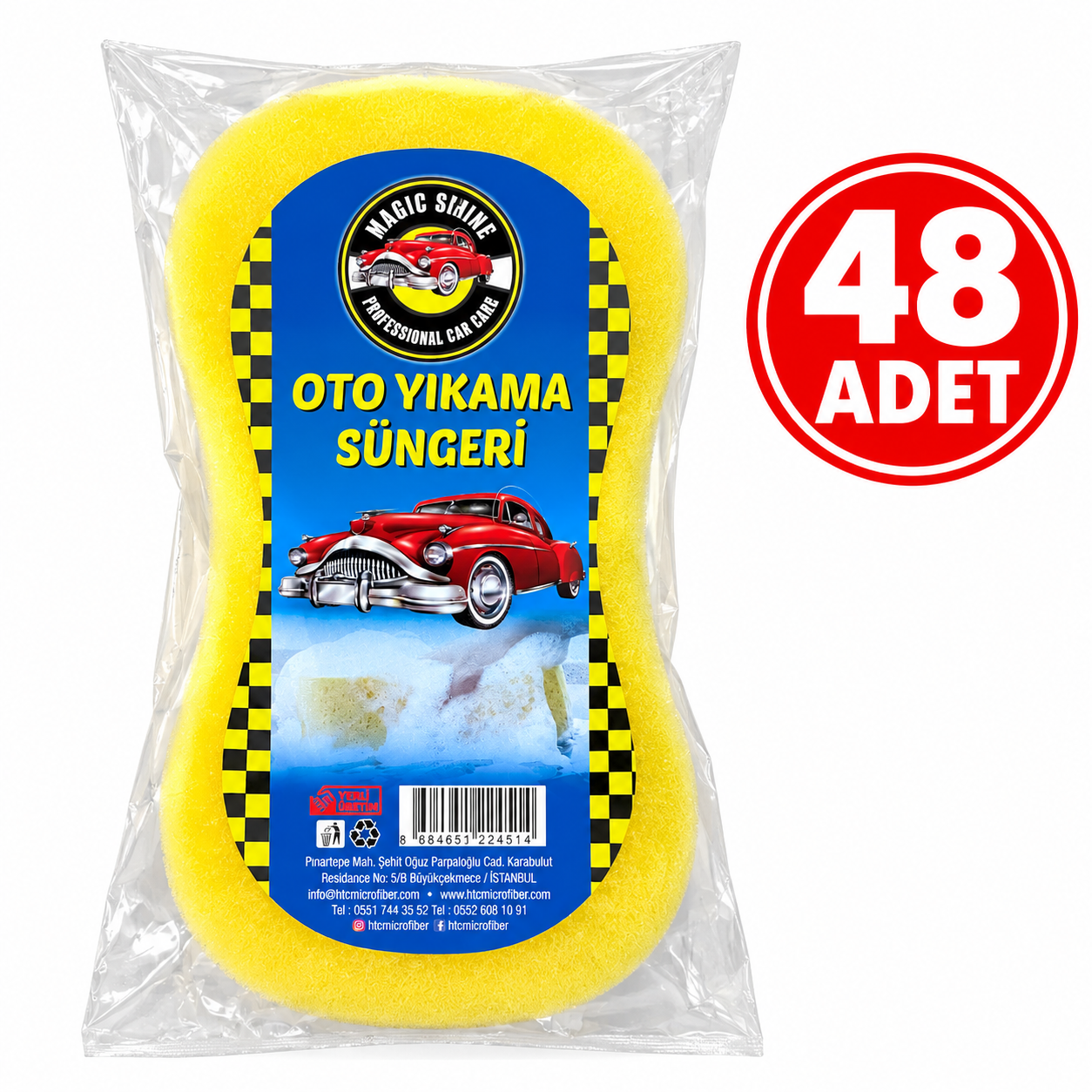 48'li Oto Yıkama Süngeri Lüx