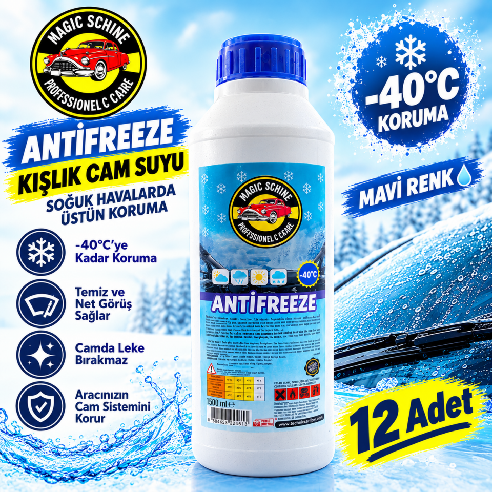 12'li -40° İnorganik Mavi Antifriz 1,5 litre