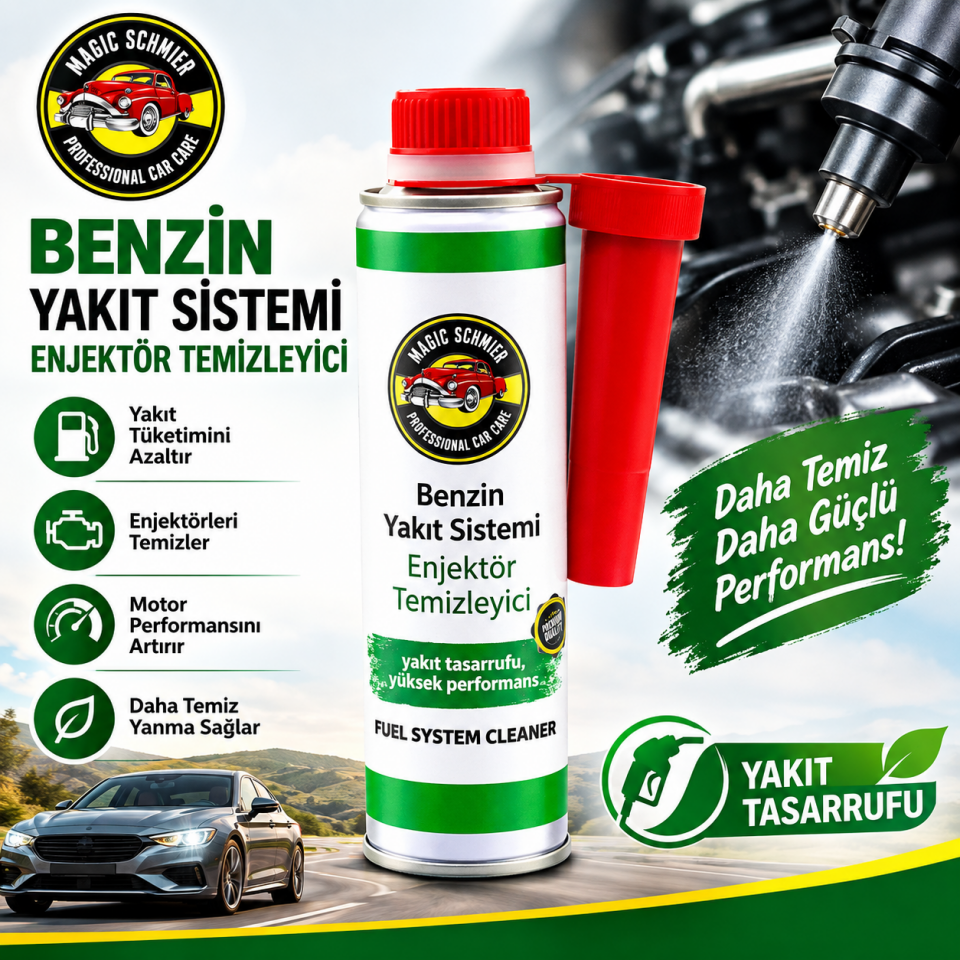 36'lı 300 ml Benzin Yakıt Sistemi Enjektör Temizleyici