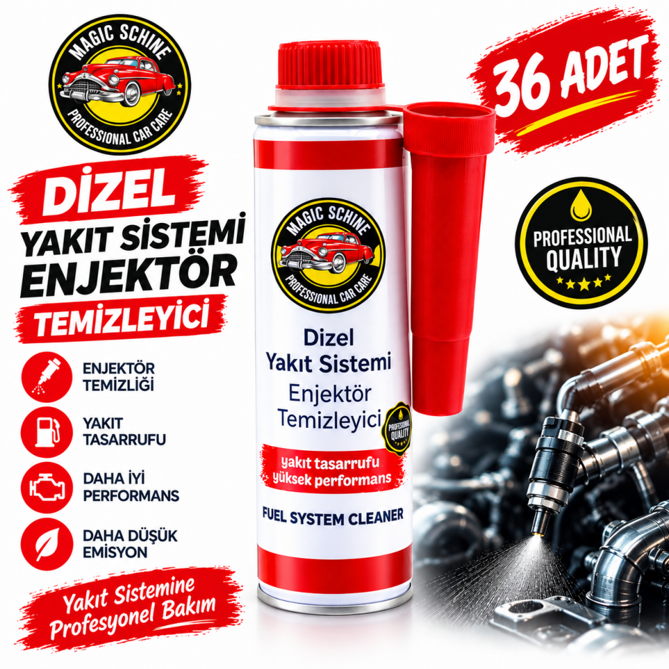36'lı 300 ml Dizel Yakıt Sistemi Enjektör Temizleyici