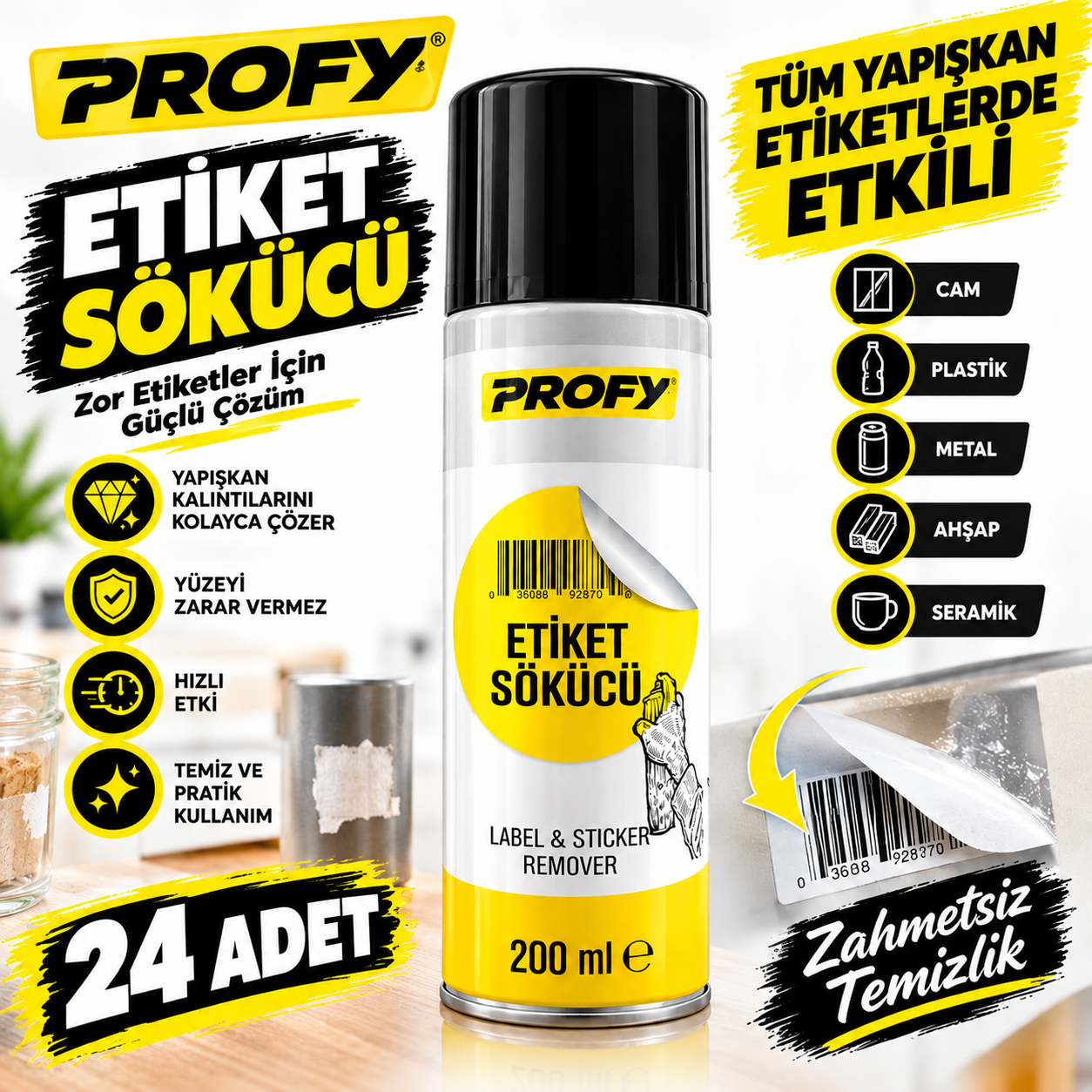 24'lü Profy Etiket Sökücü 200 ml
