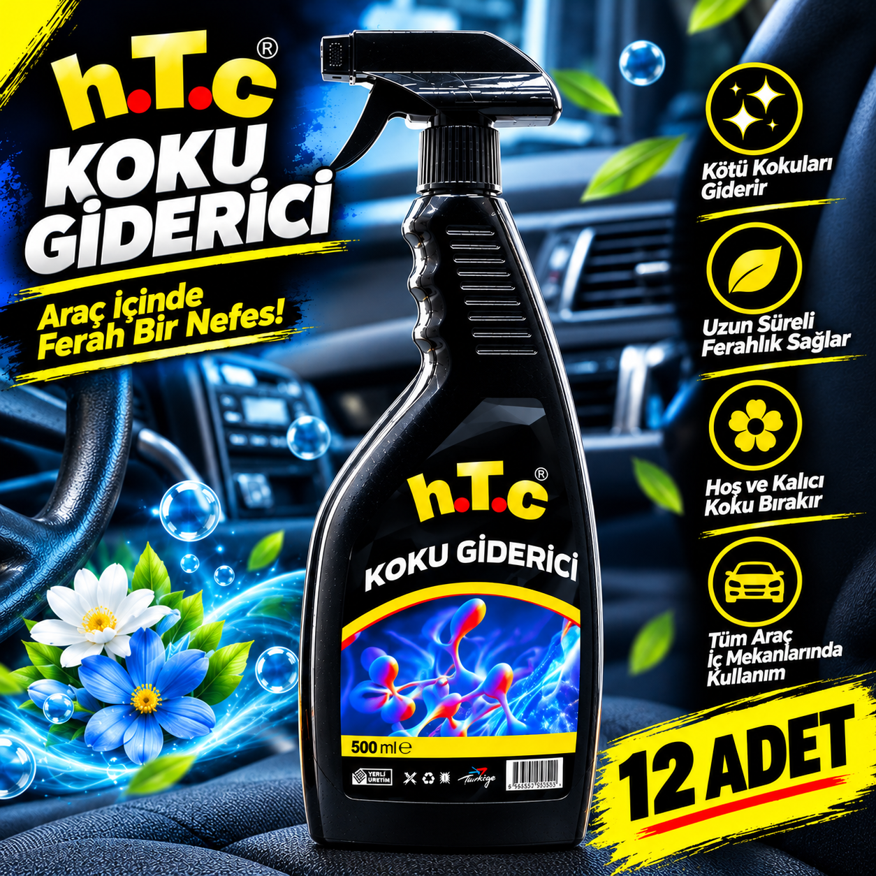 12'li Koku Giderici Nötralizatör 500 ml