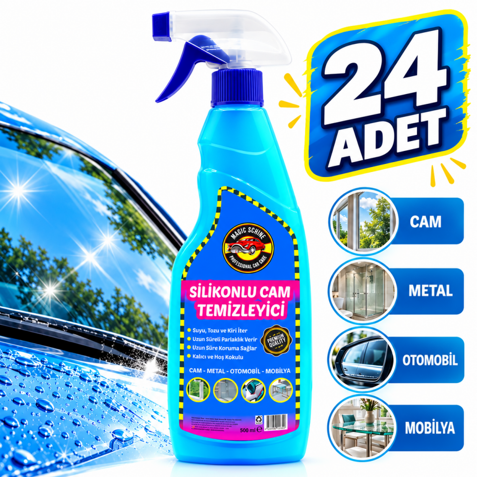 24'lü Silikonlu Cam Temizleyici 500 ml