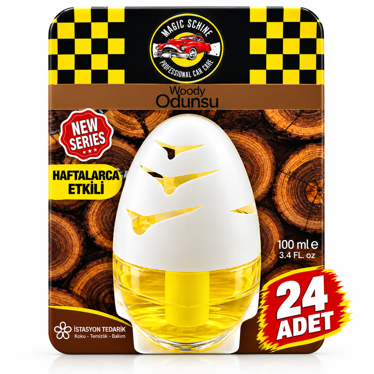 24'lü Odunsu Kavanoz Koku 100 ml