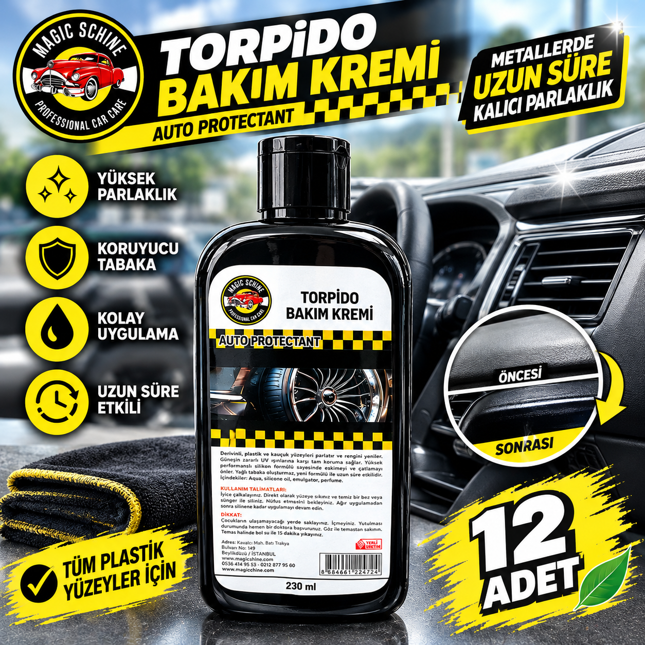 12'li Torpido Bakım Kremi 230 ml