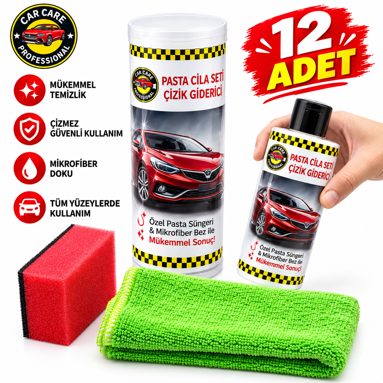12'li Pasta Cila Seti 200 gr-Çizik Giderici