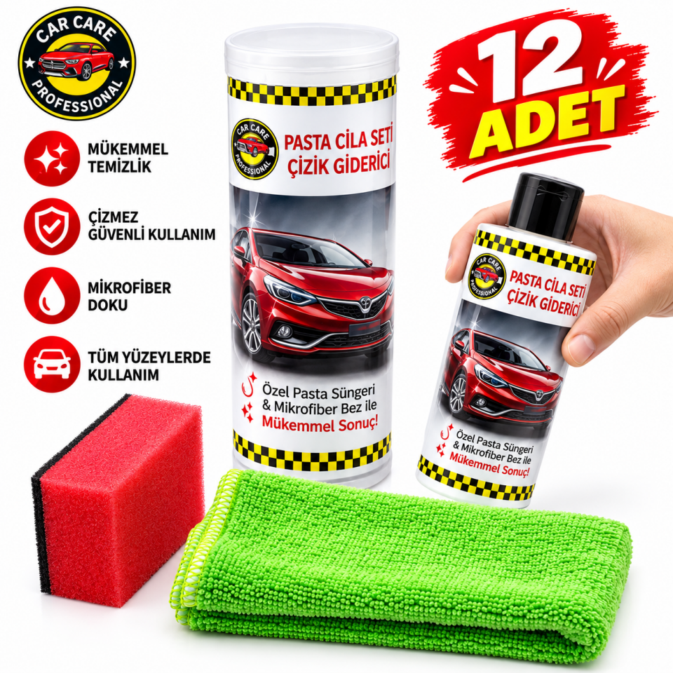 12'li Pasta Cila Seti 200 gr-Çizik Giderici