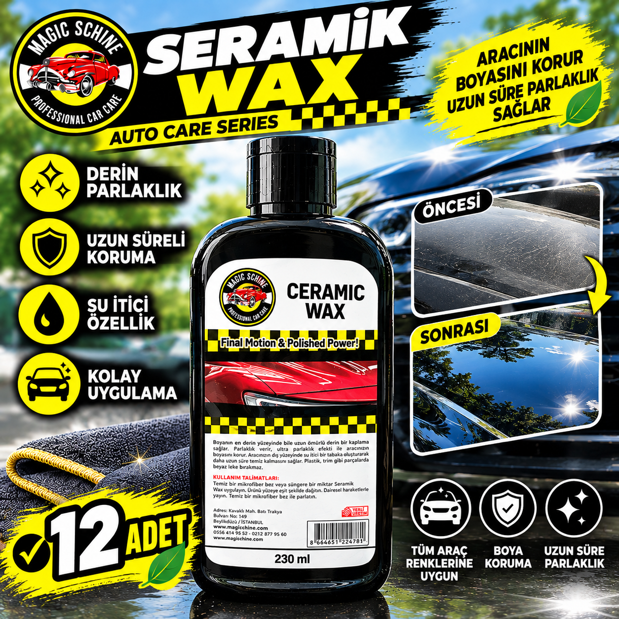 12'li Ceramic Wax 230 ml